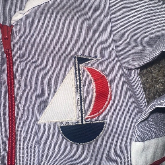Vintage Doe-Spun Sail Boat Romper and Jacket 3-6 Months Summer Spring Vacation - Picture 4 of 11